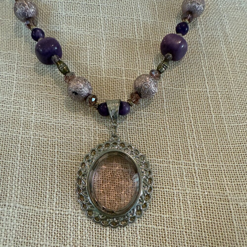 Purple Lepodite Stone & Mixed Material Statement … - image 6